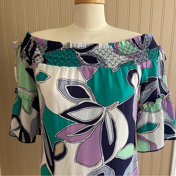 Laundry By Shelli Segal Los Angeles Gorgeous Colourful Dress Size 8 - Picture 7 of 9